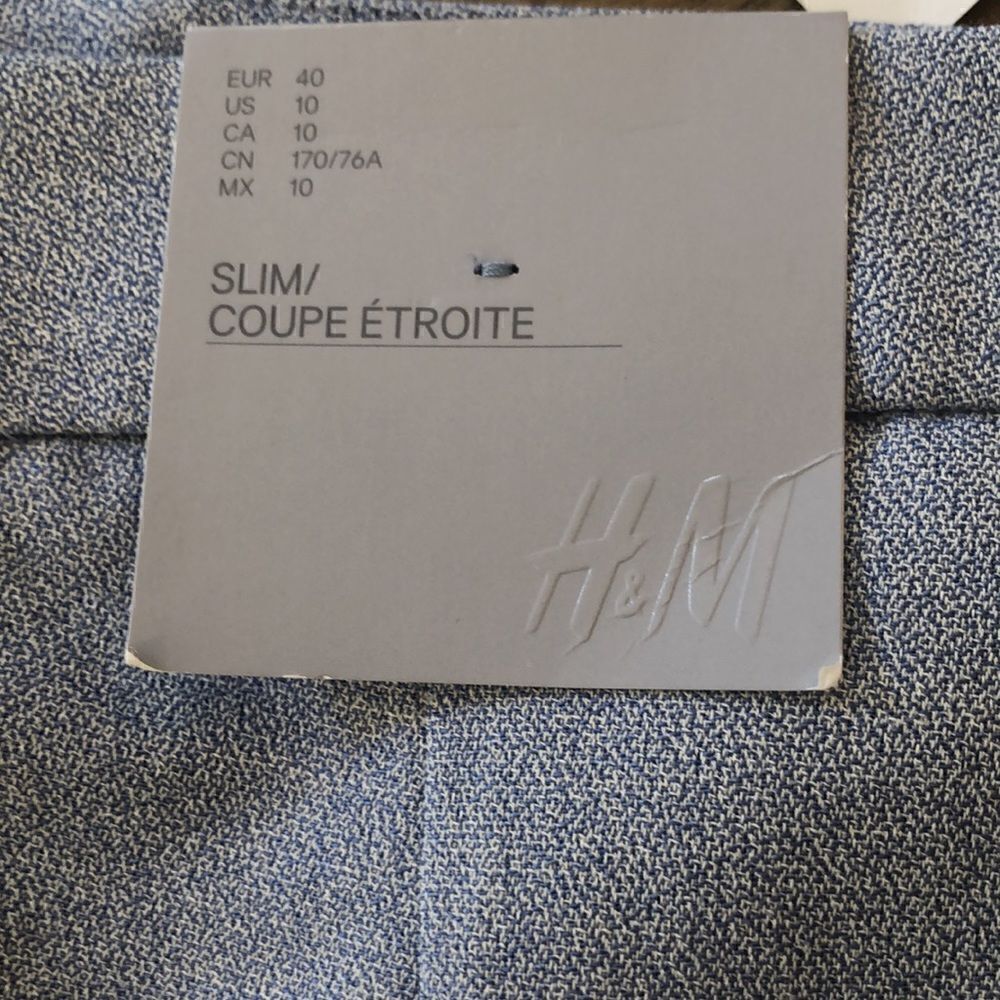 NWT Coupe Etroite 🇫🇷 4 Pocket Slim Pants in Ice 🧊 Blue w/Elastane Stretch - Picture 4 of 17